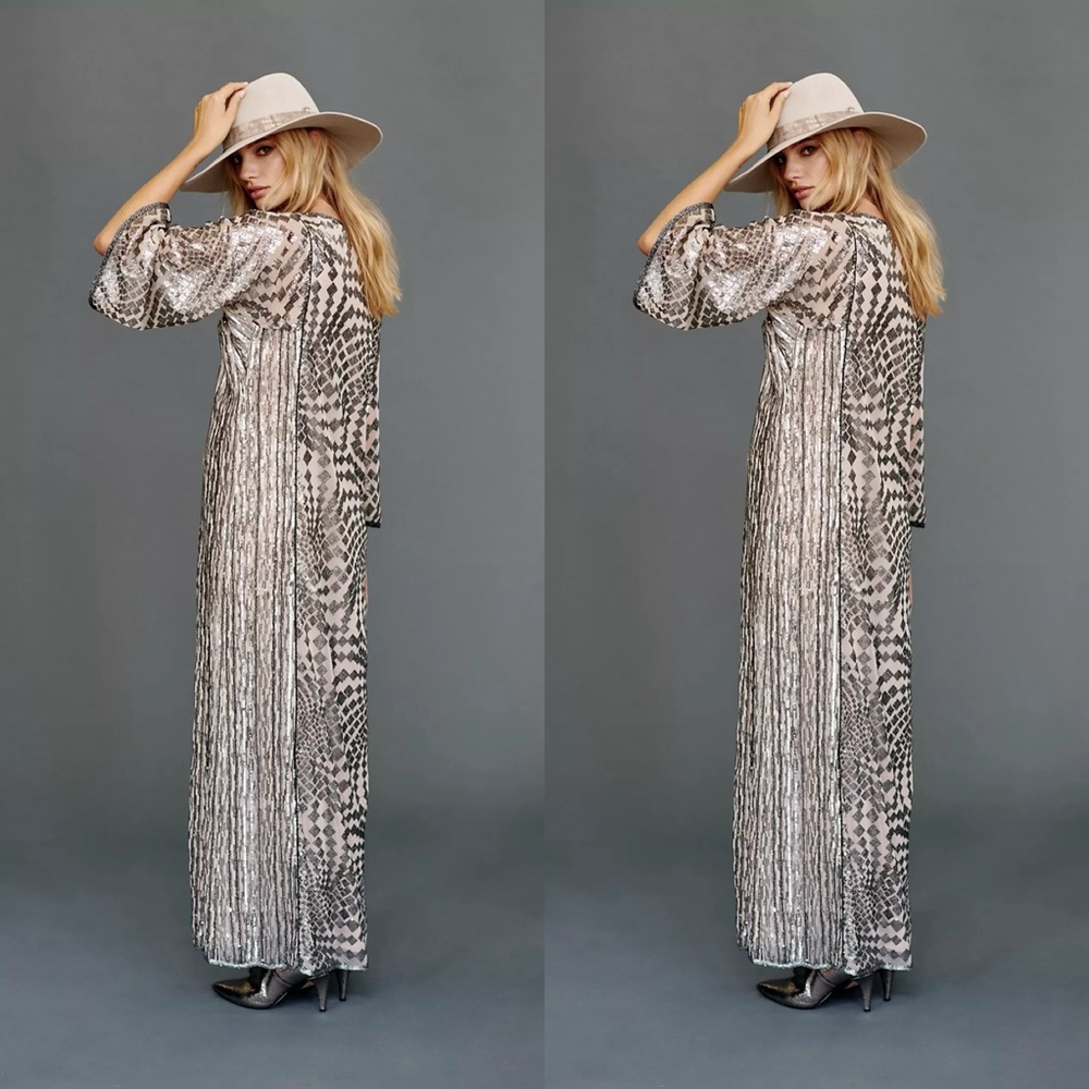 Free People Anna Sui Silver Maxi Dress - Picture 4 of 5